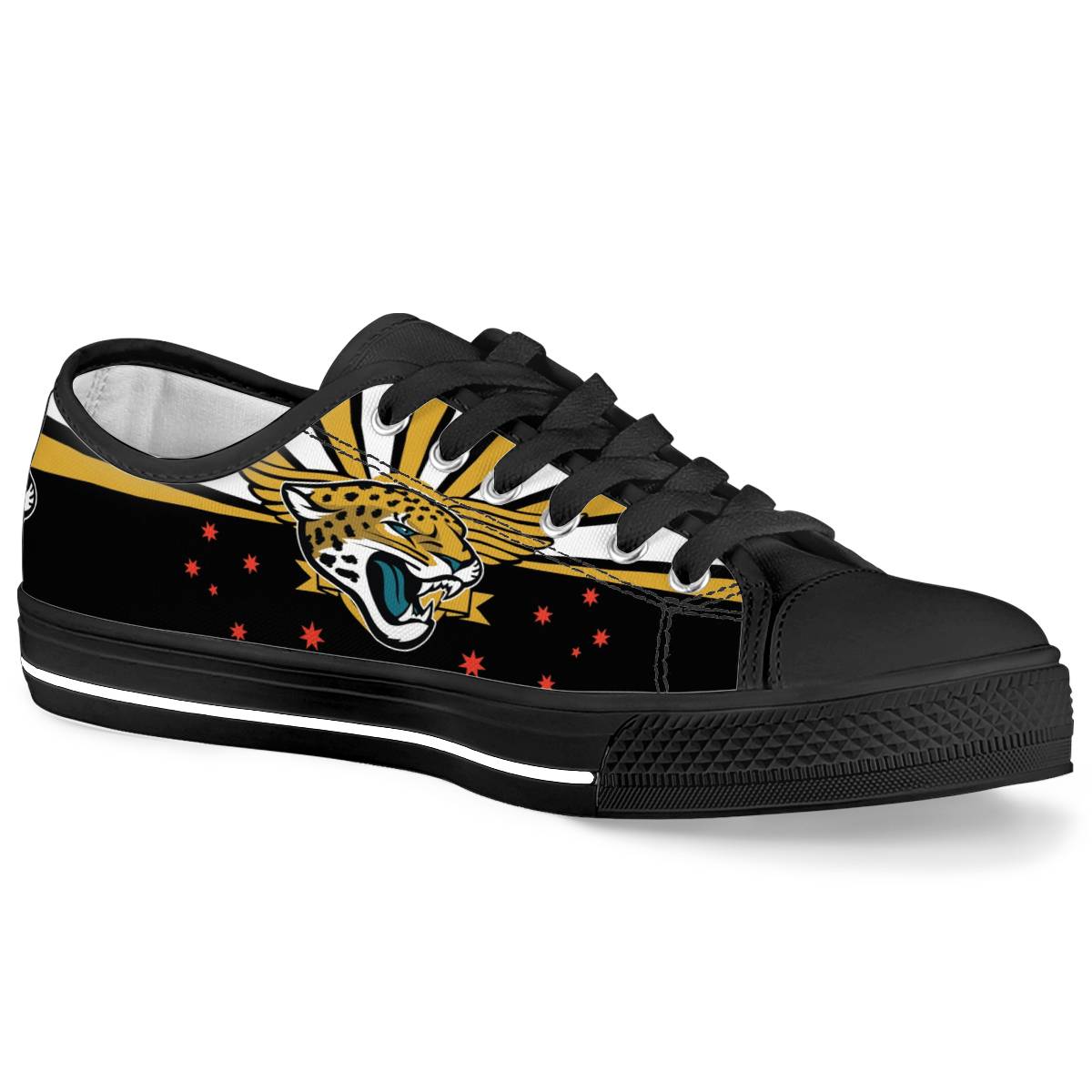 Men's Jacksonville Jaguars Low Top Canvas Sneakers 005